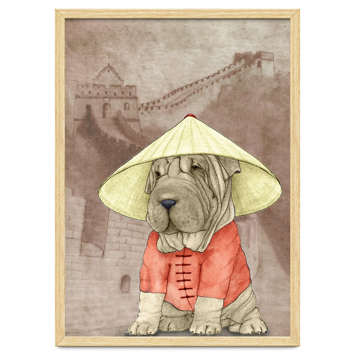 Sharpei With The Great Wall