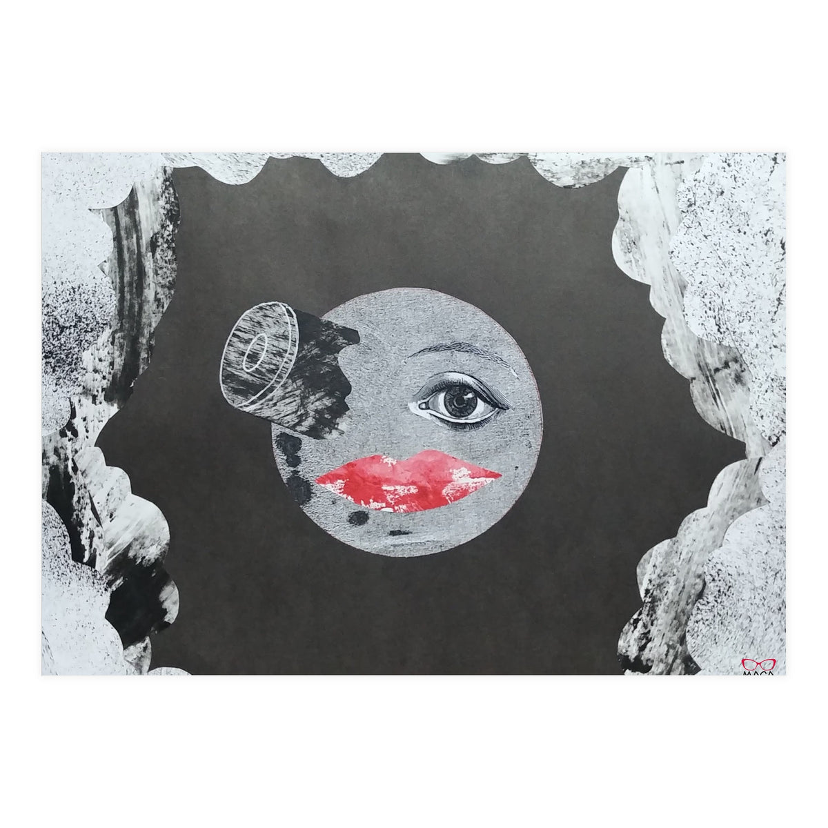 Voyage dans la lune collage (Print Only)