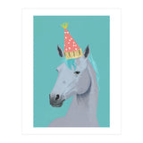 Horse with Party Hat Portrait  (Print Only) thumbnail