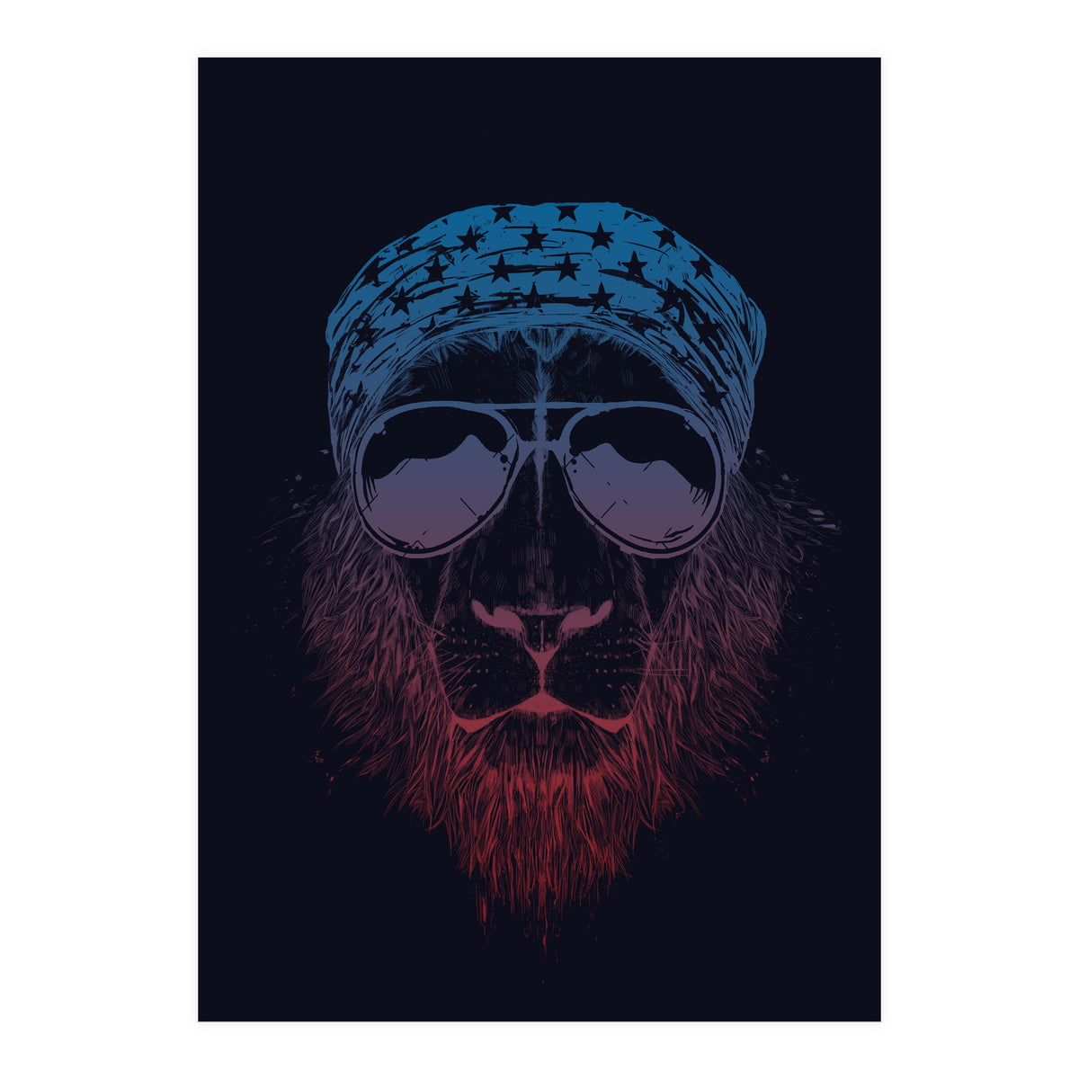 Wild Lion (dark) (Print Only)