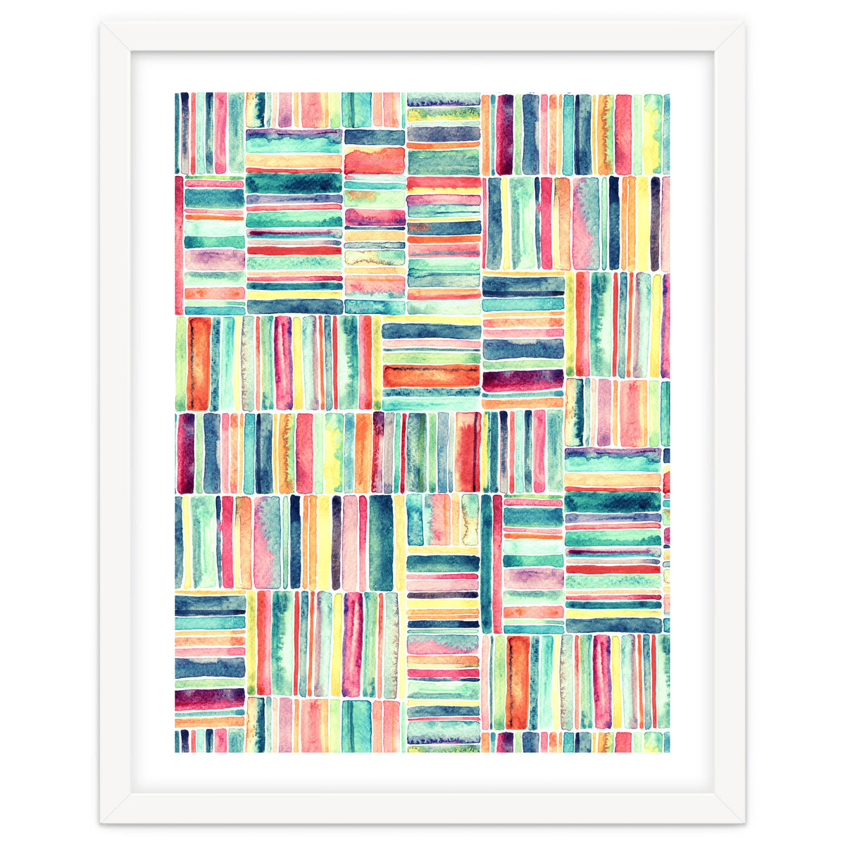 Retro Beach Chair Pastel Watercolor Stripes