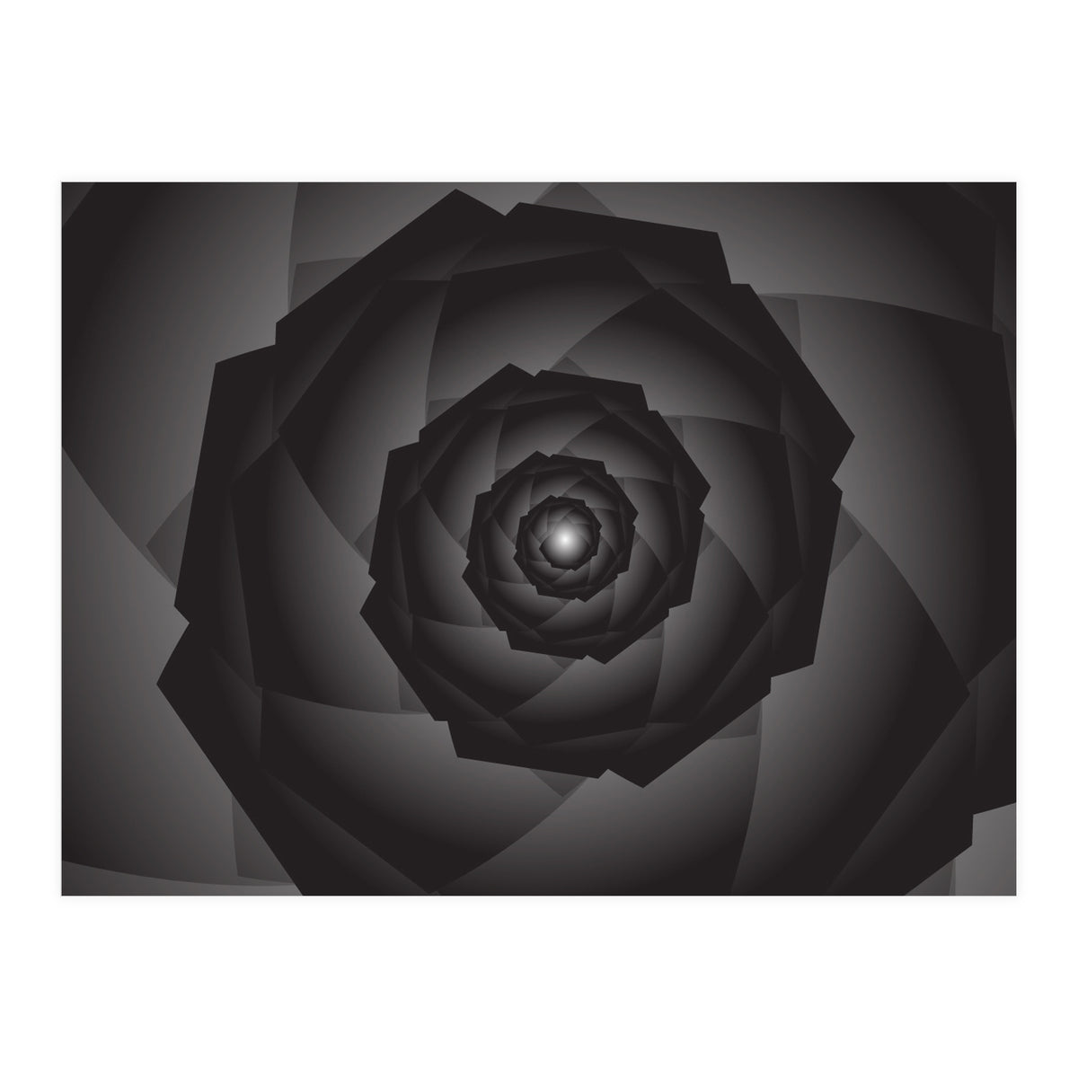 Mono Chrome Tech Spiral Pattern (Print Only)