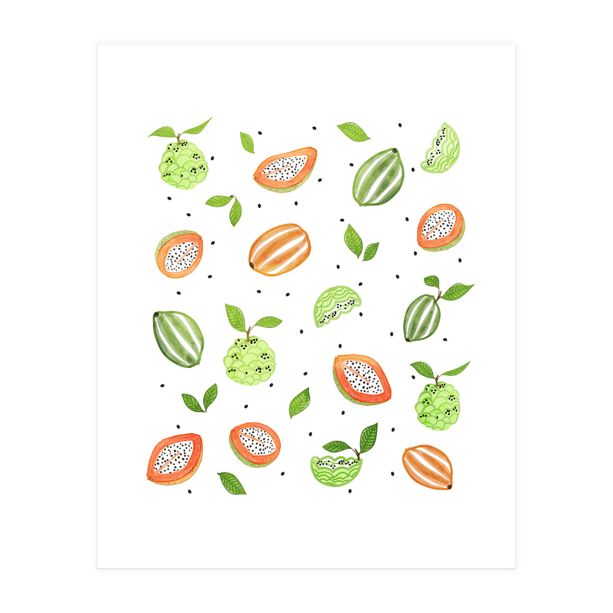 Papaya & Custard Apple (Print Only)