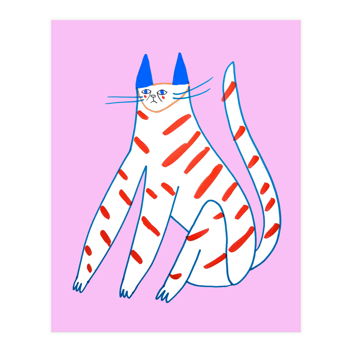 Stripey Cat (Print Only)