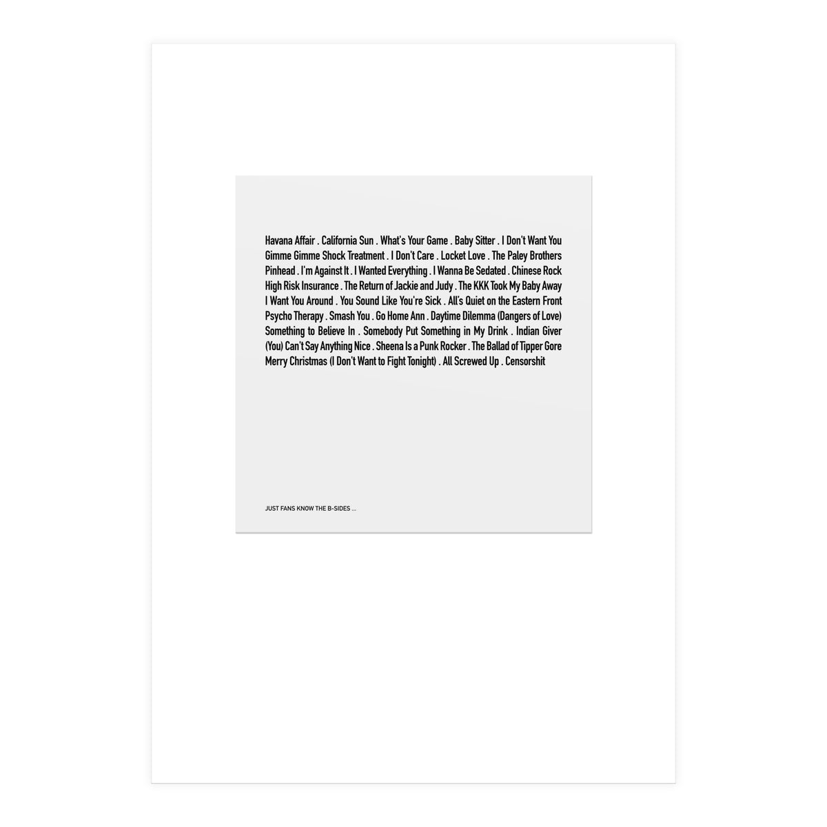 JUST RAMONES (Print Only)