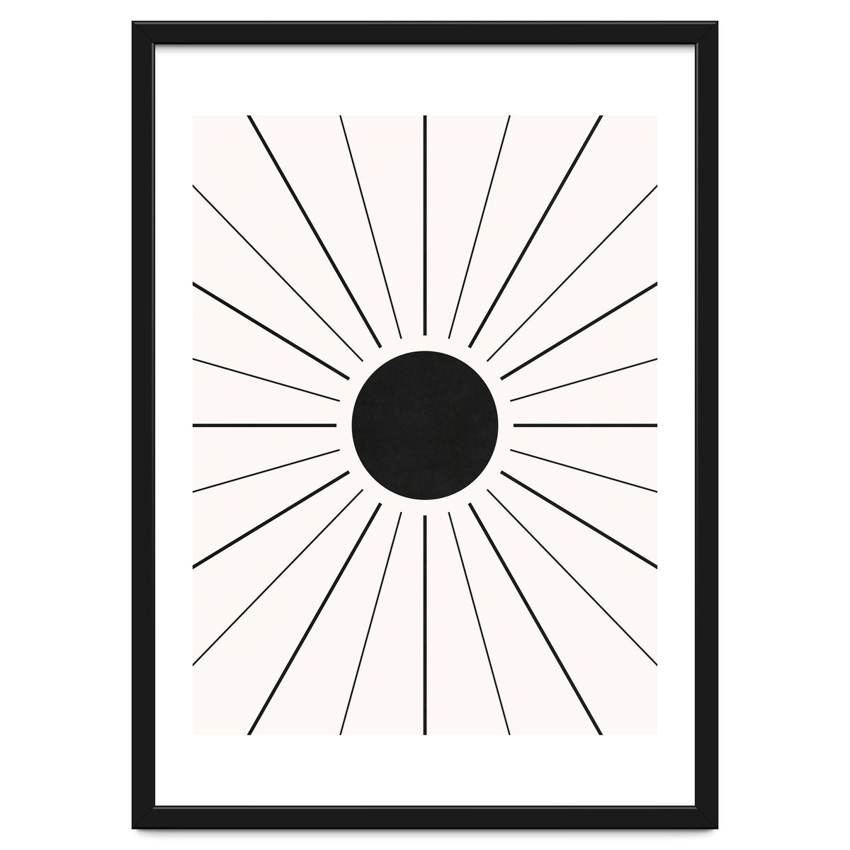 SUN IN LINES - BLACK