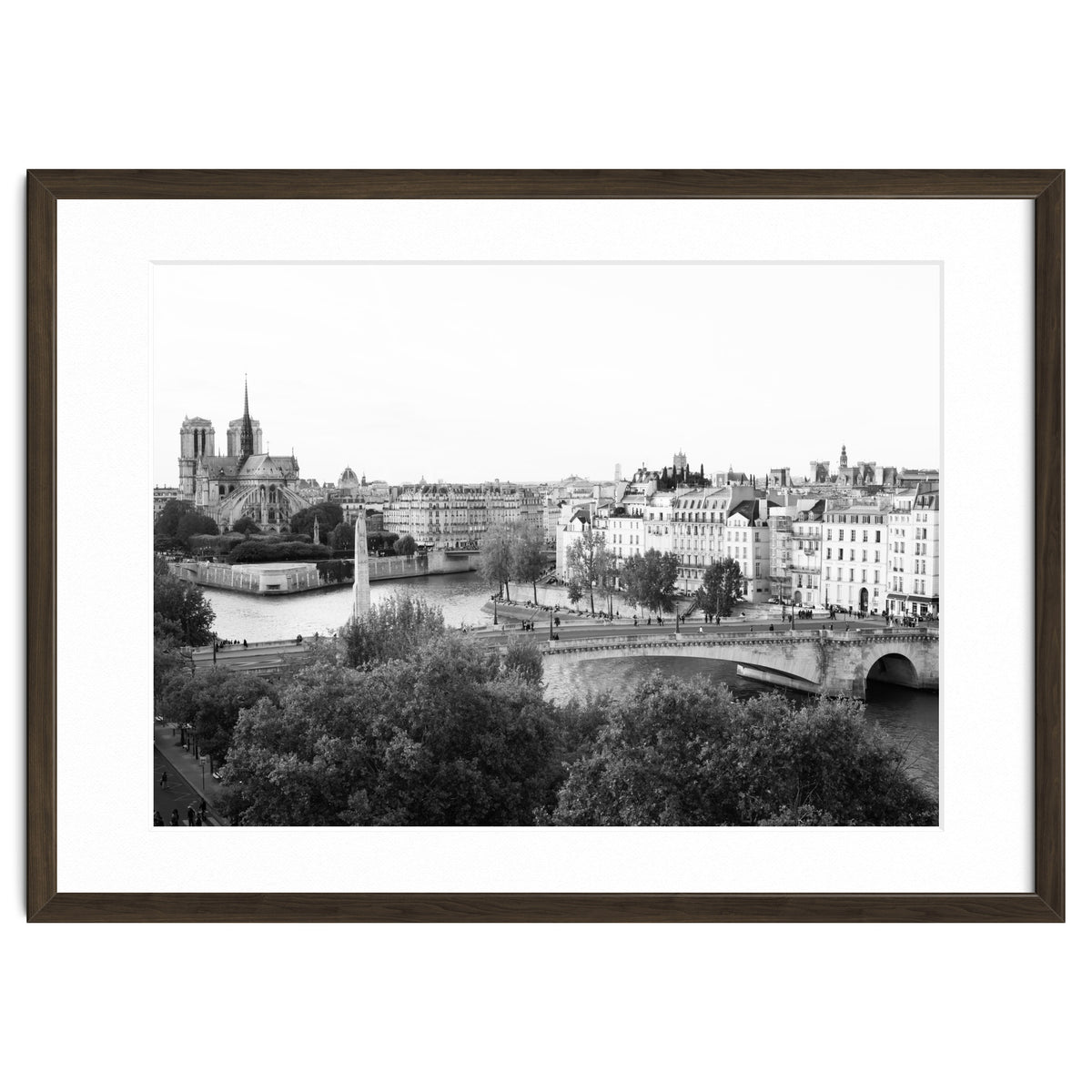 Paris View in Black and White