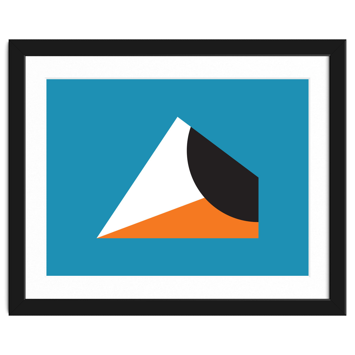 Geometric Shapes No. 16 - blue & orange