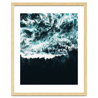 Oceanholic, Sea Waves Dark Photography, Nature Ocean Landscape Travel Eclectic Graphic Design