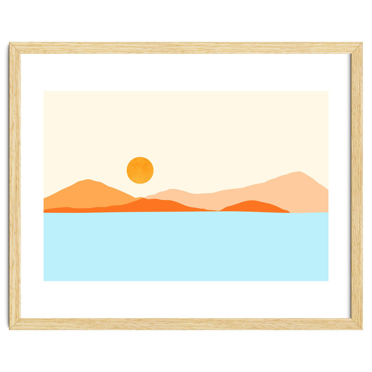 Desert Sea Minimal Landscape