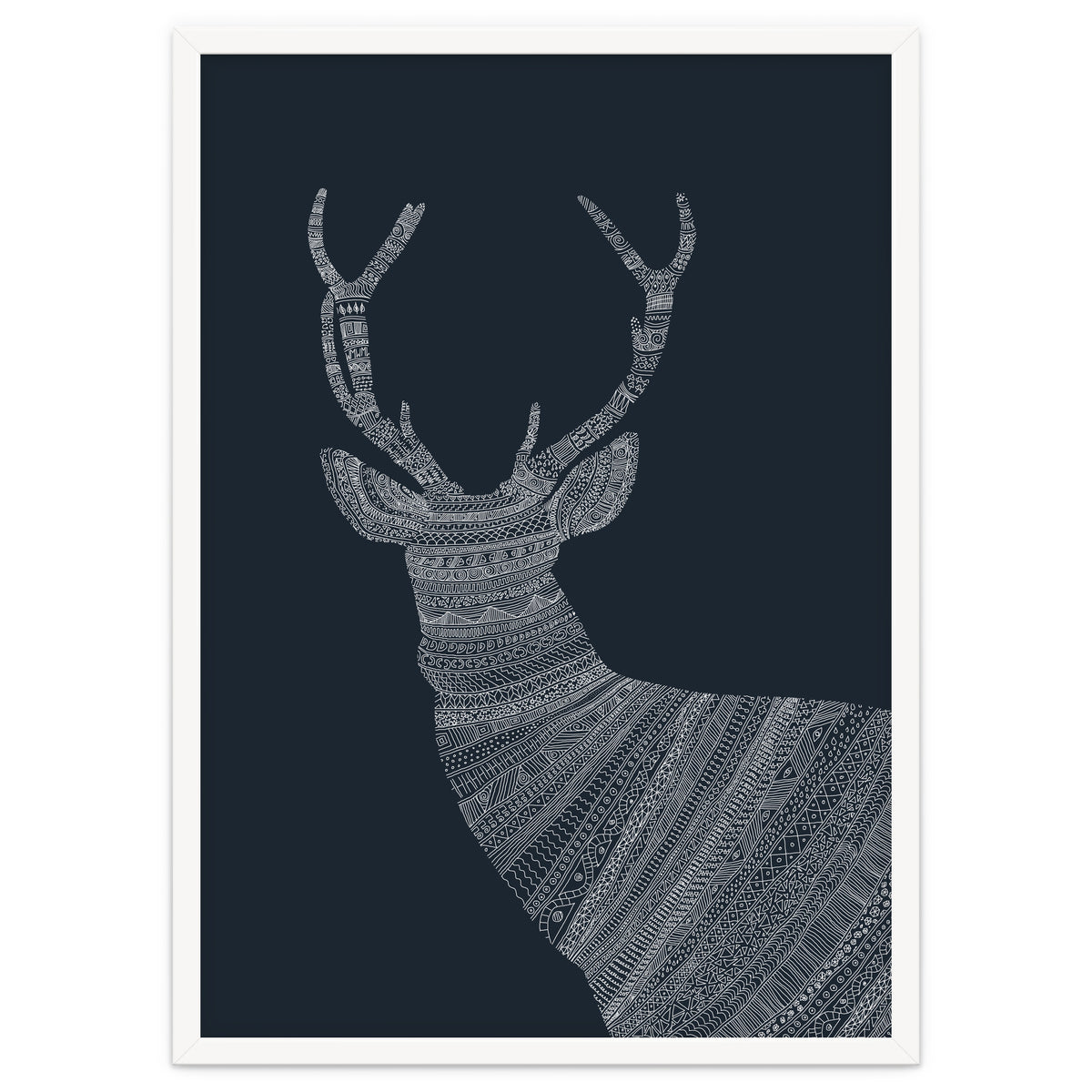 Stag Blue Poster