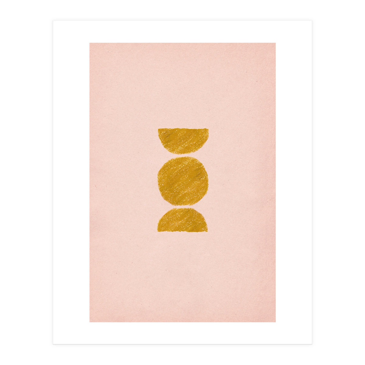 Pink and rust minimalist shapes (Print Only)