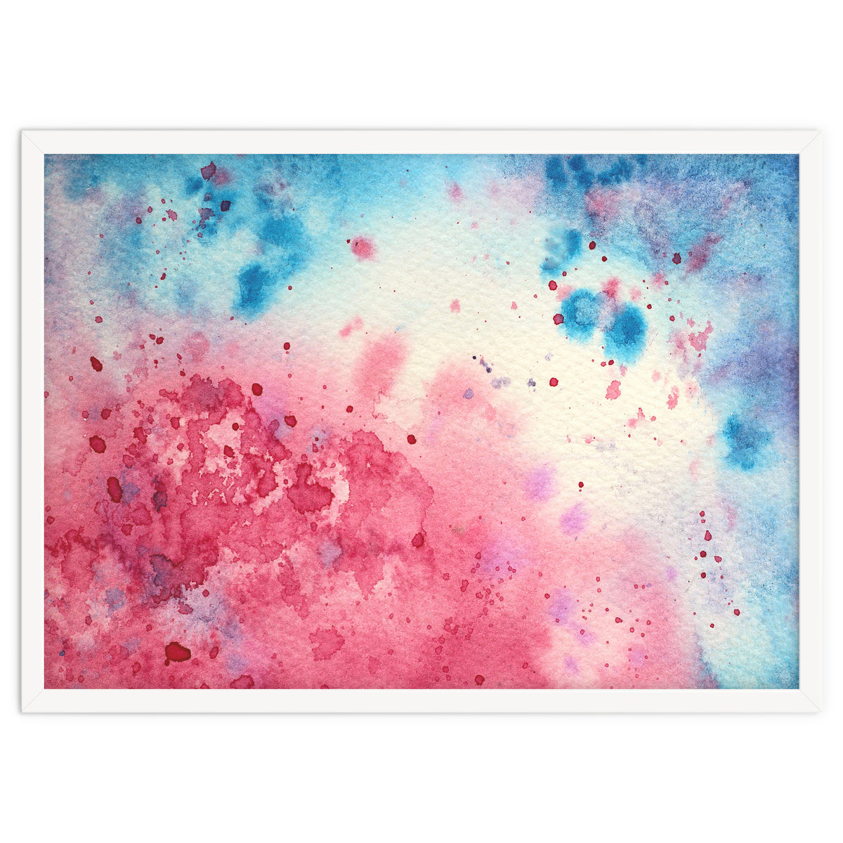 When pink meets blue || abstract watercolor