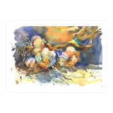 Garlic still life watercolor painting for kitchen  (Print Only) thumbnail