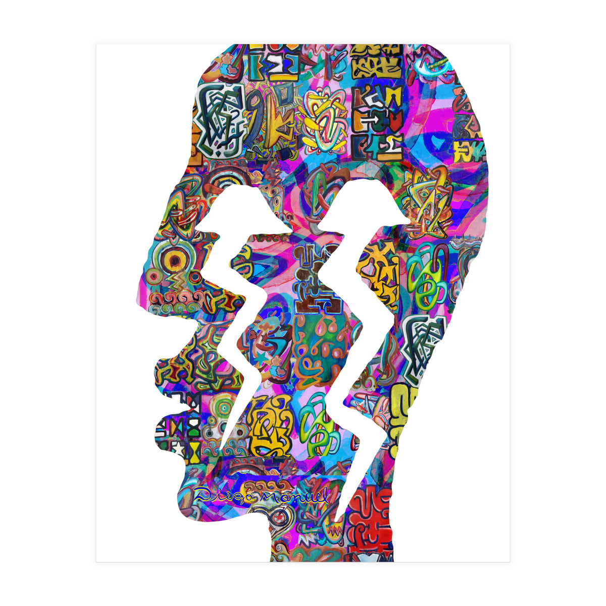 Perfil Con Rayos 2  (Print Only)