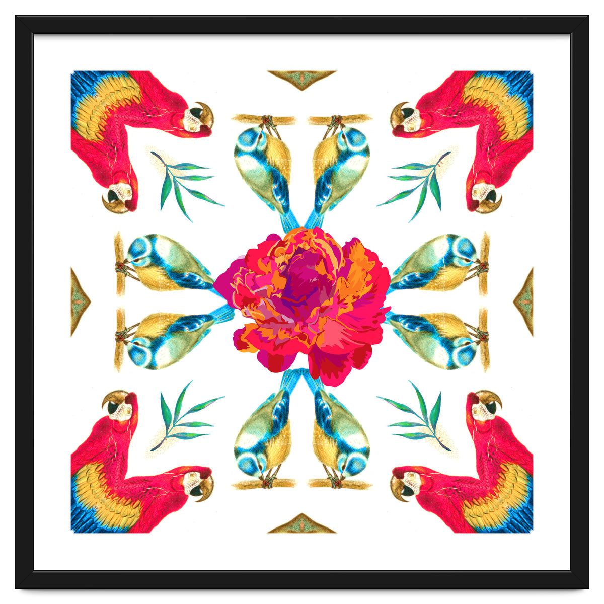 Tropical Scarlet Macaw Mandala