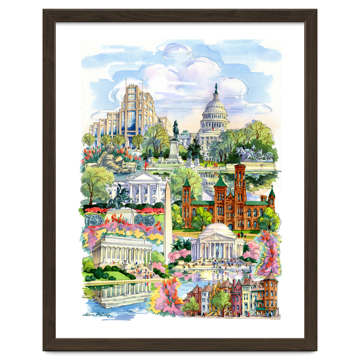 Washington District of Columbia Illustration