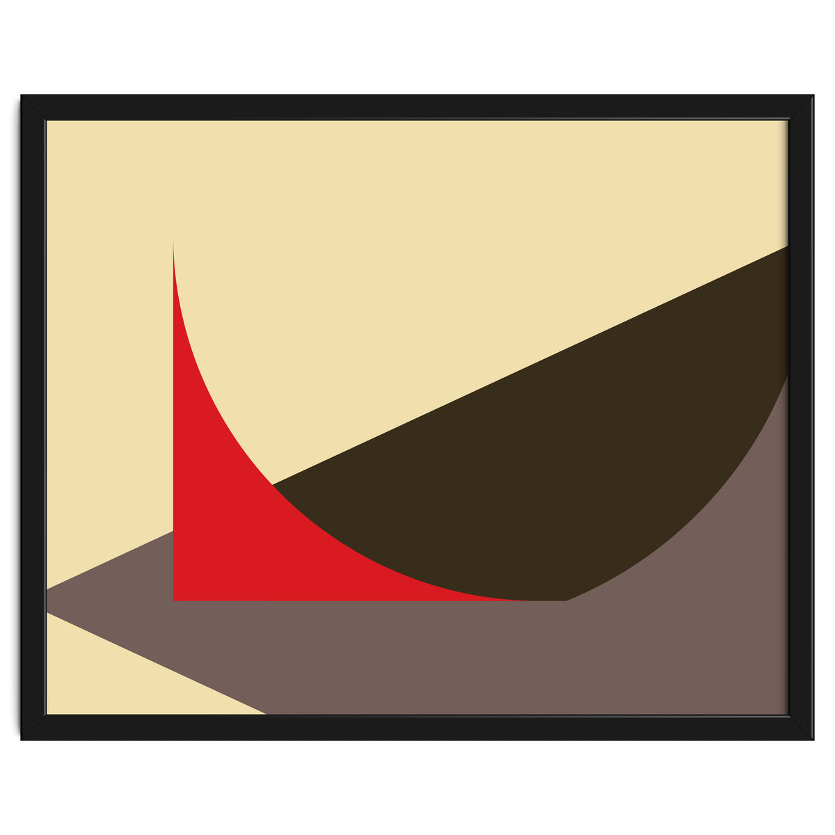 Geometric Shapes No. 6 - brown, beige & red