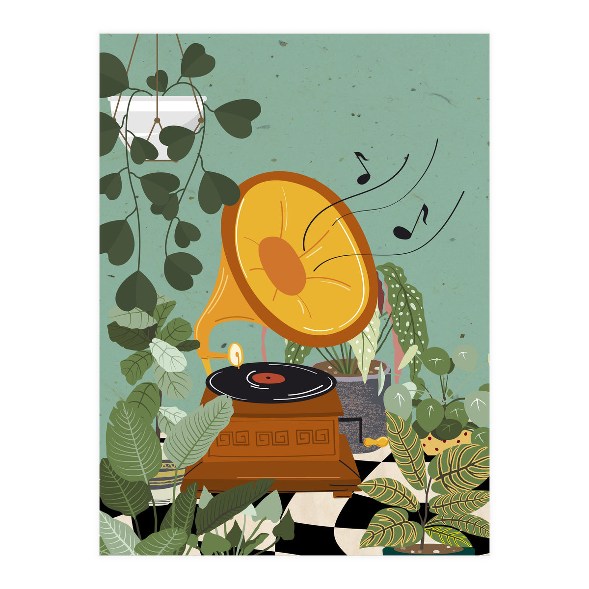 Phonograph in My Garden (Print Only)