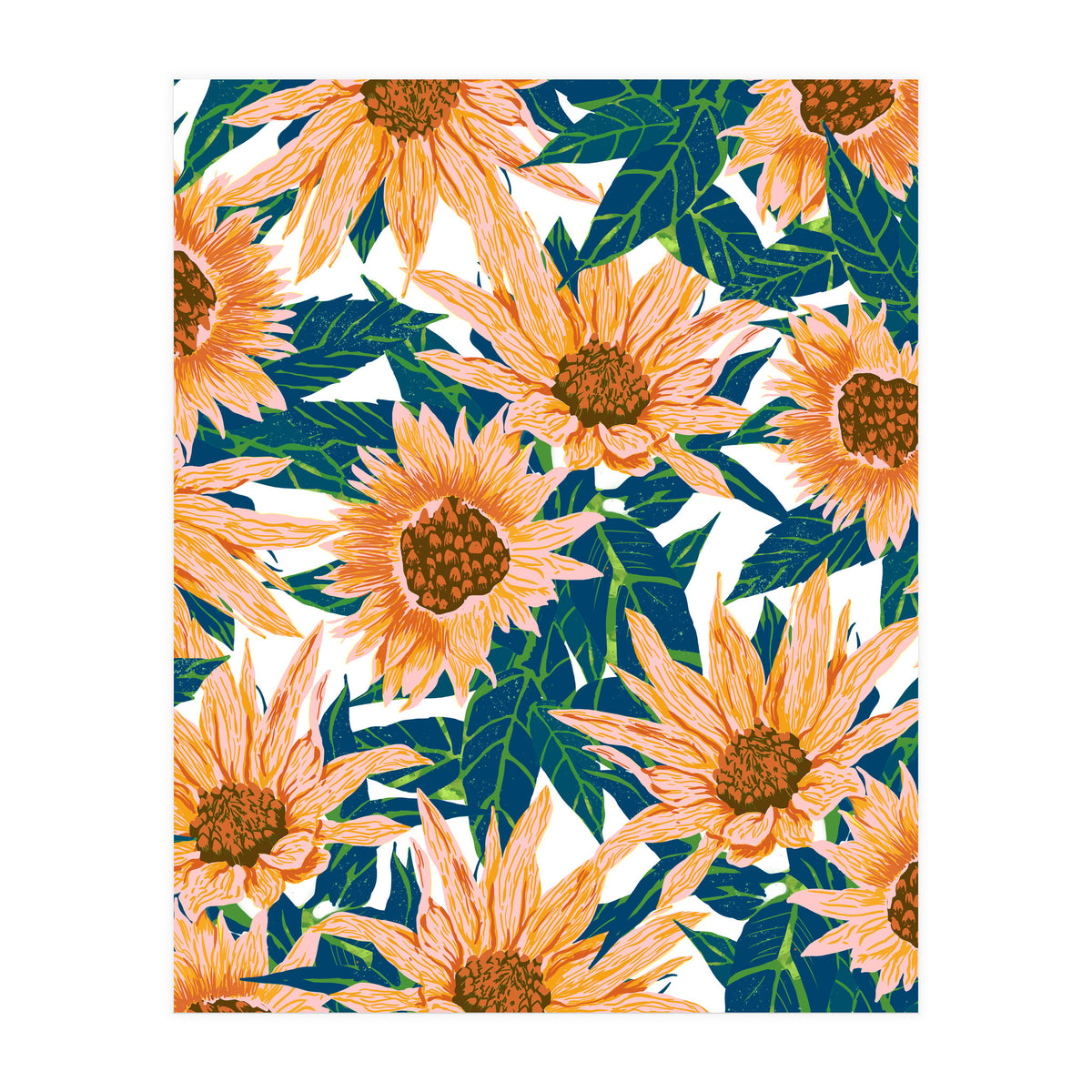 Blush Sunflowers (Print Only)