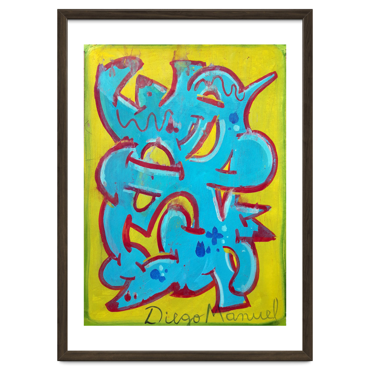 Forma Celeste Sobre Amarillo 3