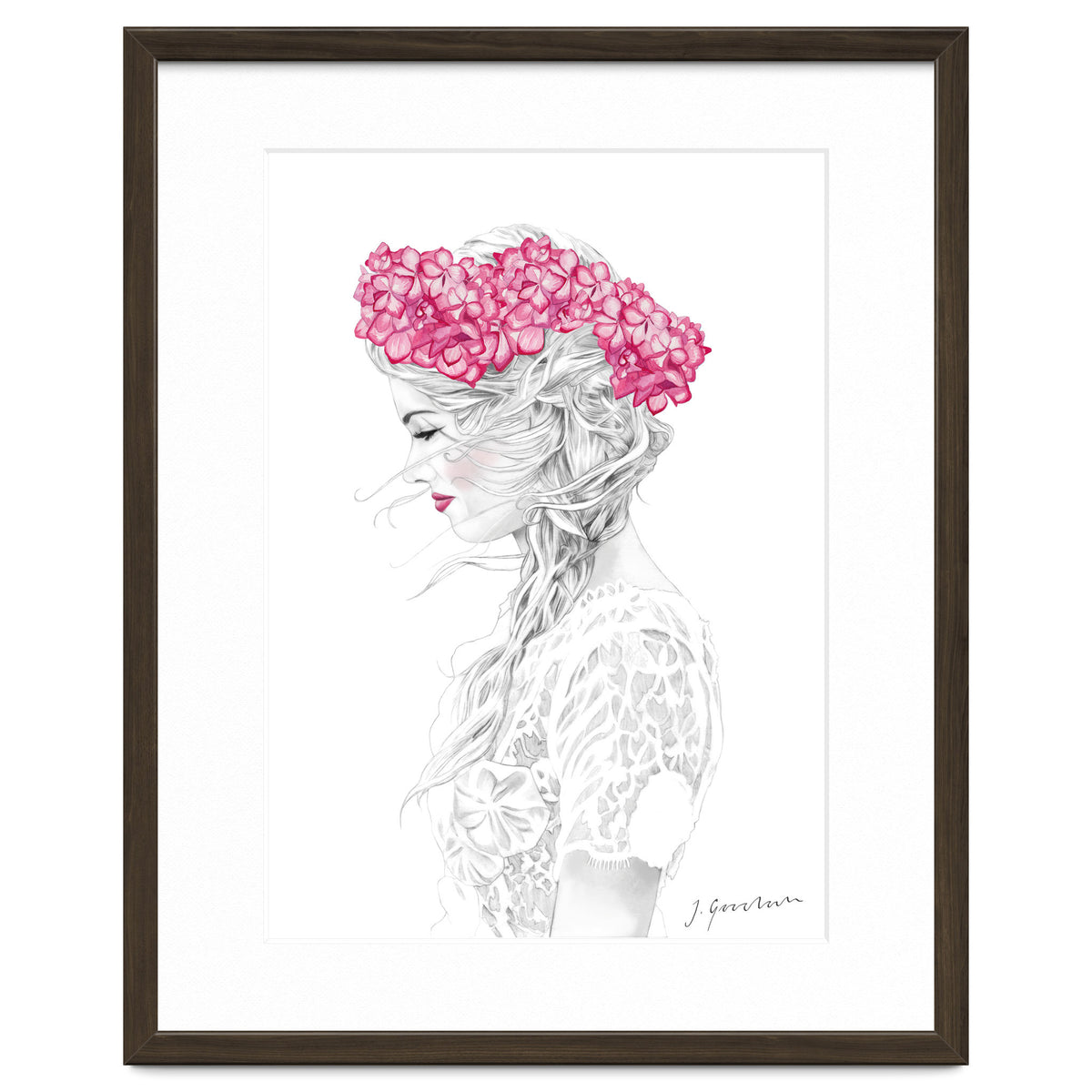 Pink Hydrangea Girl