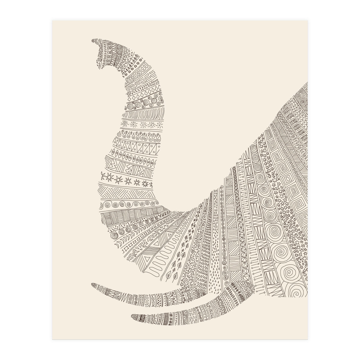 Elephant (on Beige) (Print Only)