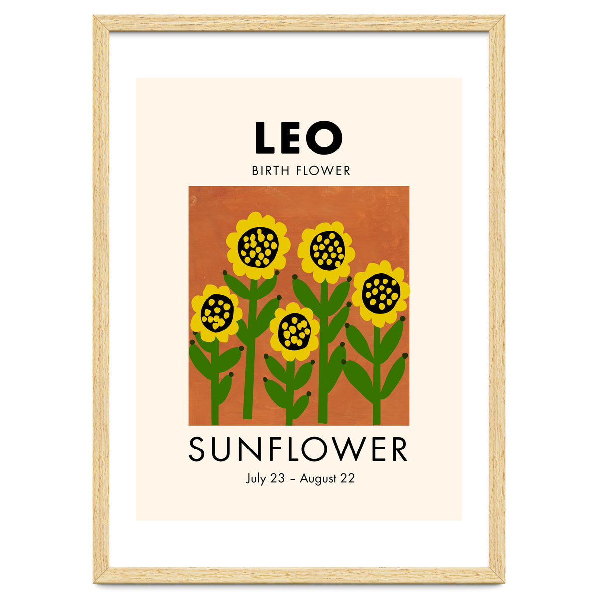 Leo Birth Flower Sunflower
