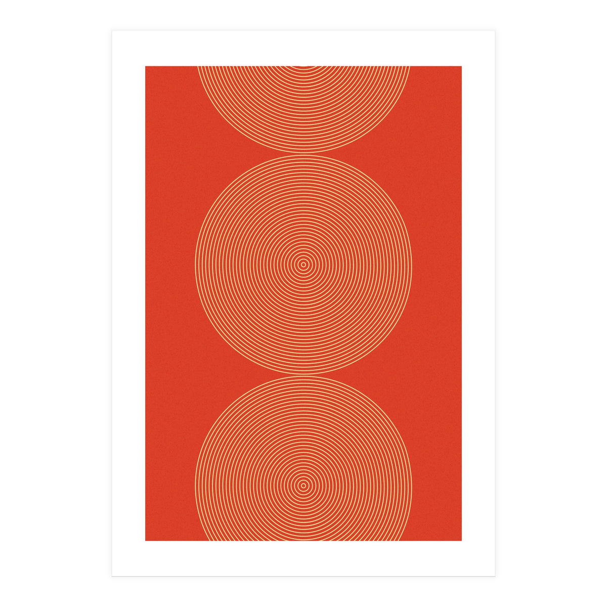 Radial Mid Century Geometric Art (Print Only)