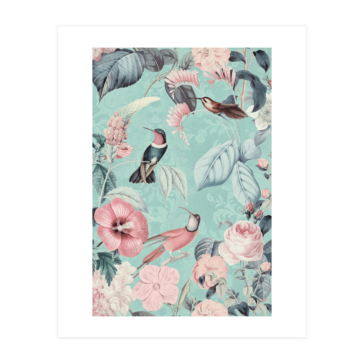 Pastel Hummingbirds (Print Only)