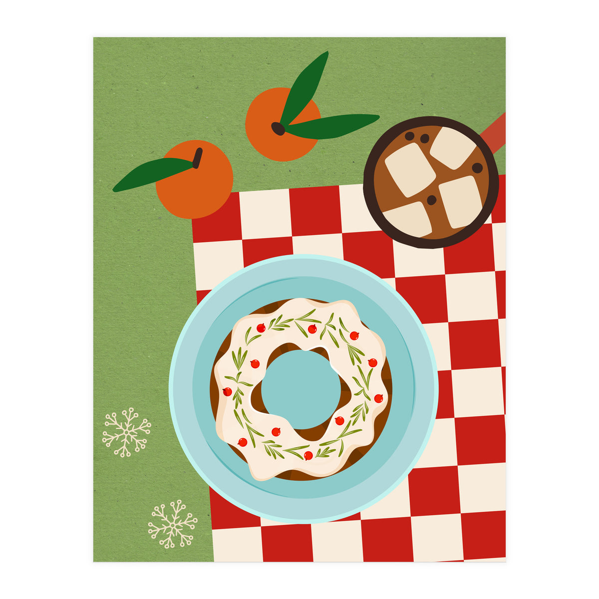 Christmas Wreath Cake (Print Only)
