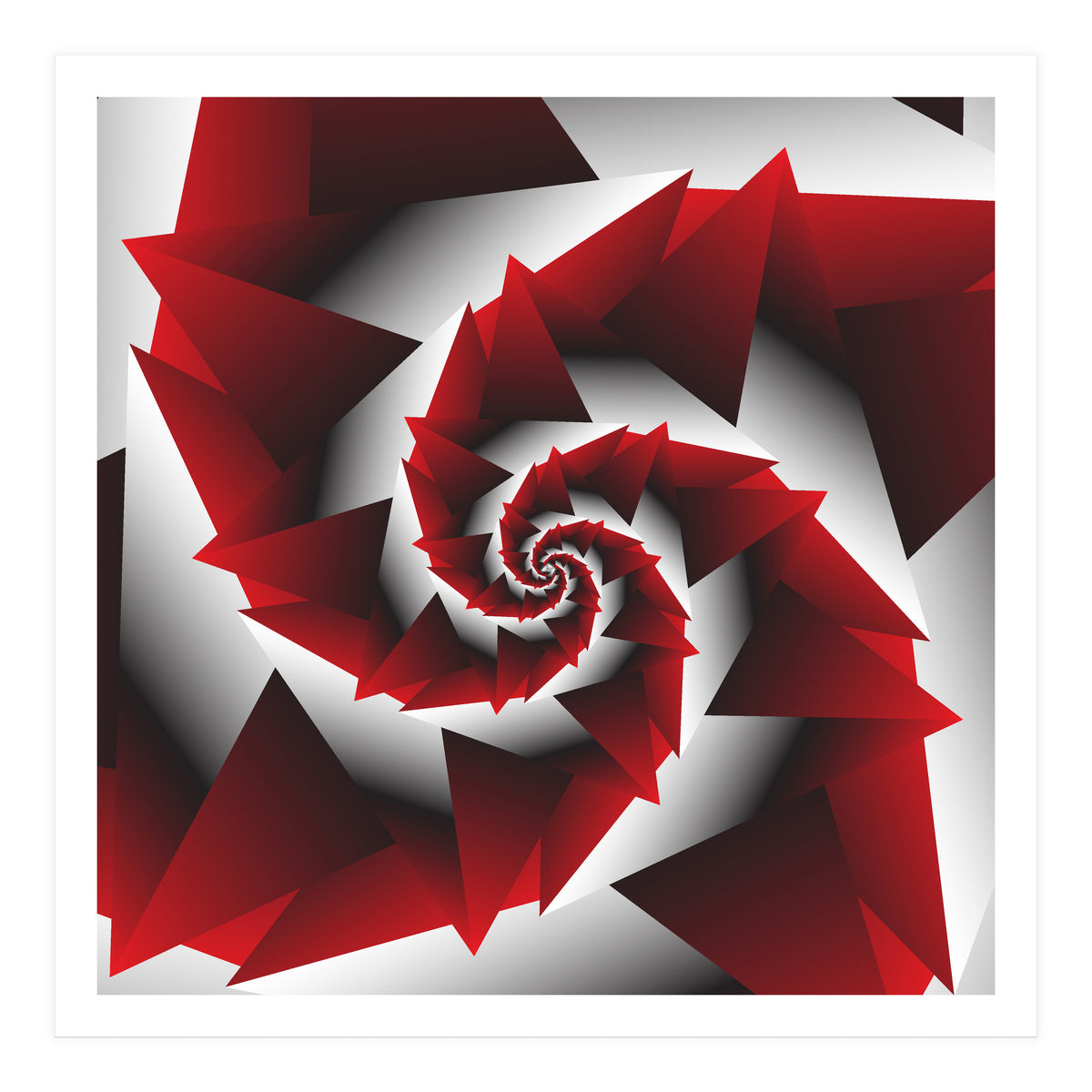 Abstract Geometric Red Graphics (Print Only)