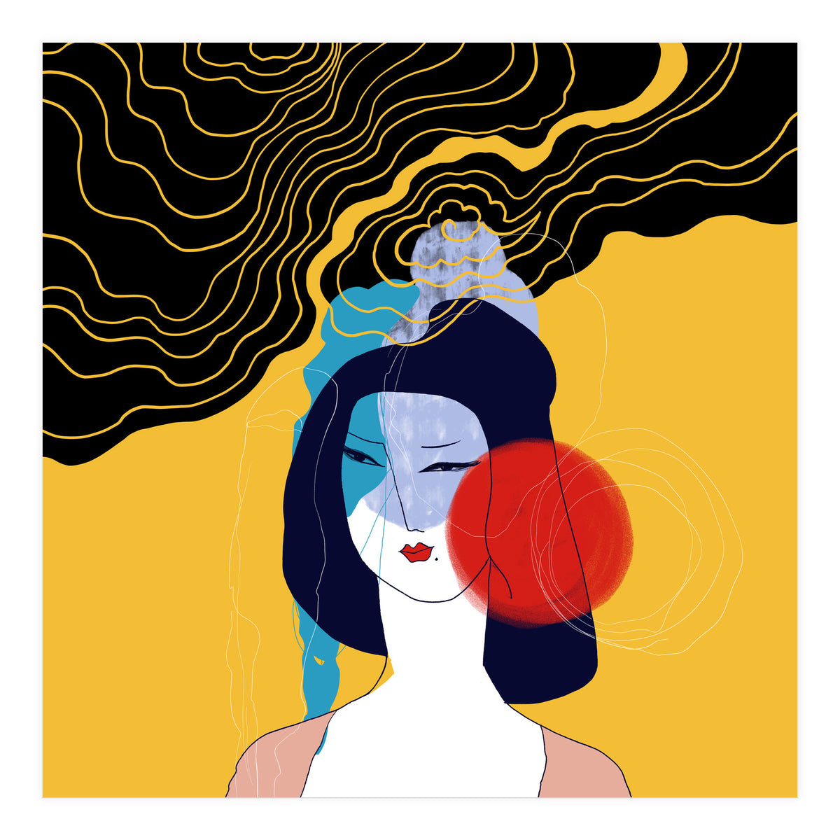 Maid in meditation (Print Only)