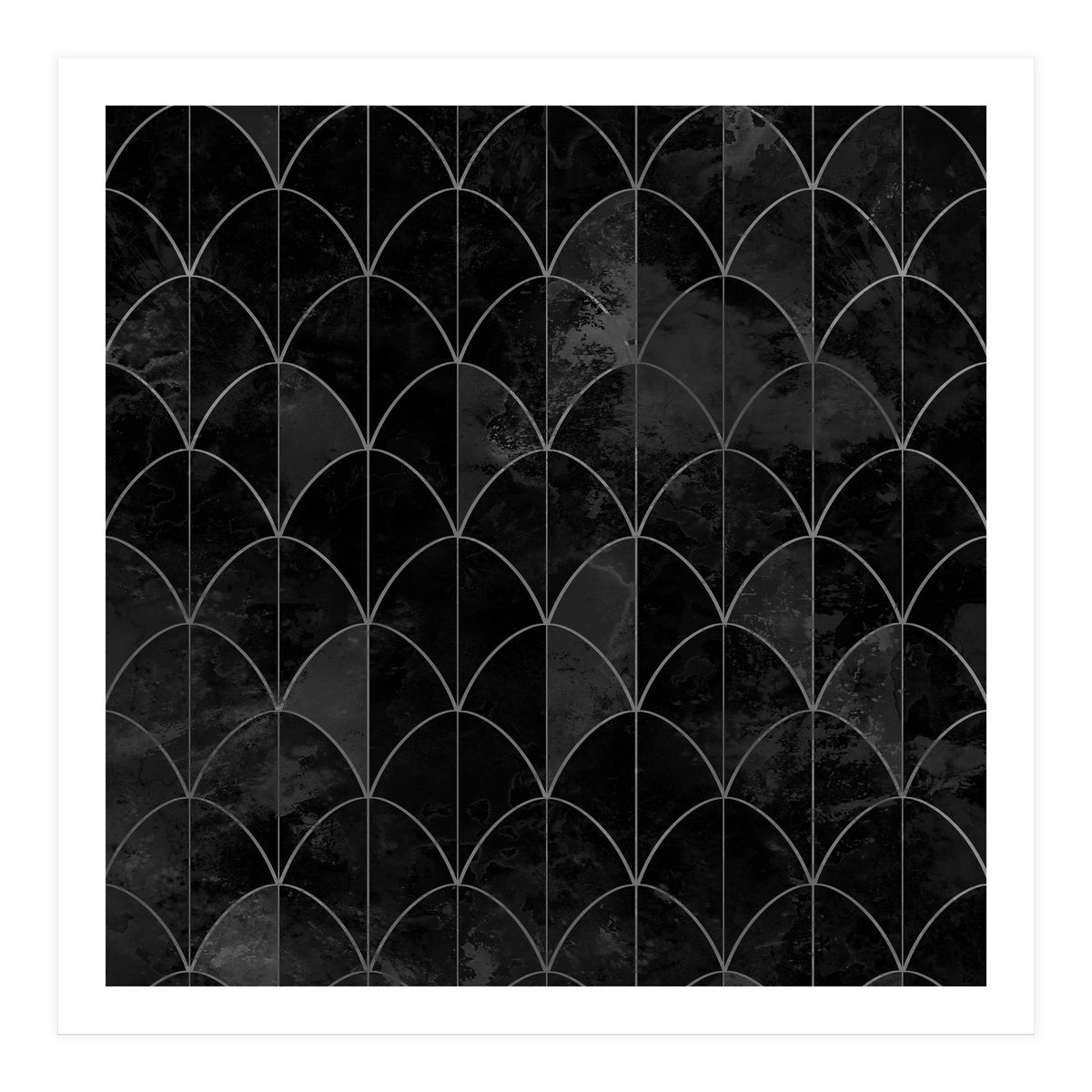 Mermaid scales. Black and white (Print Only)