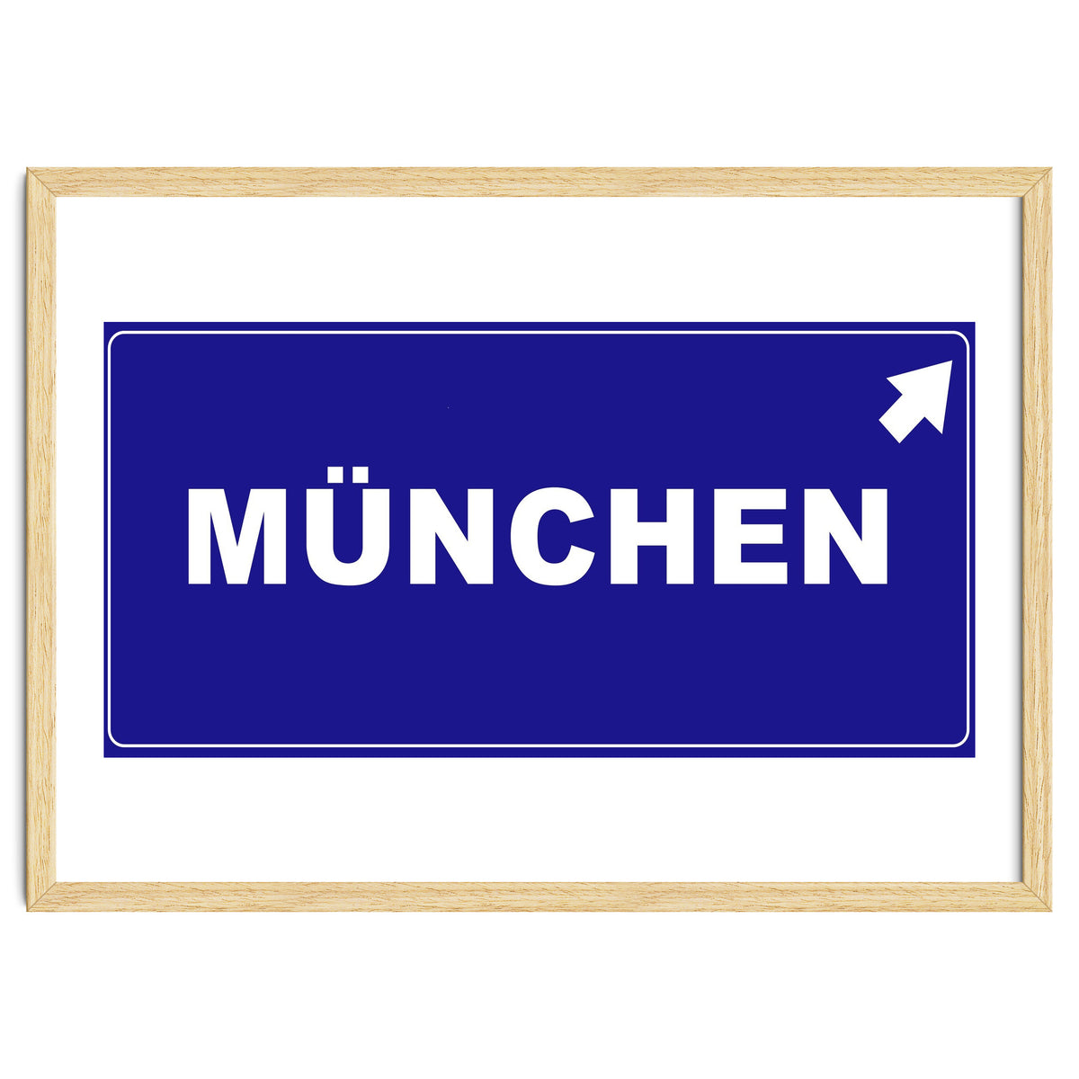 Let`s go to Munchen, Germany! Blue road sign