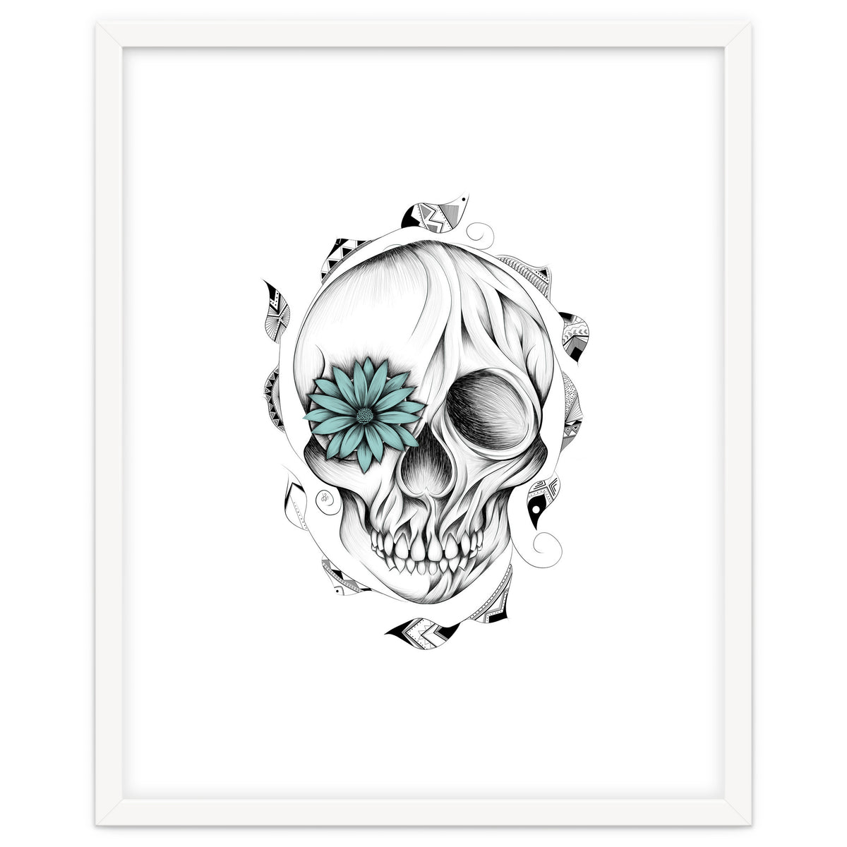 Poetic Wooden Skull