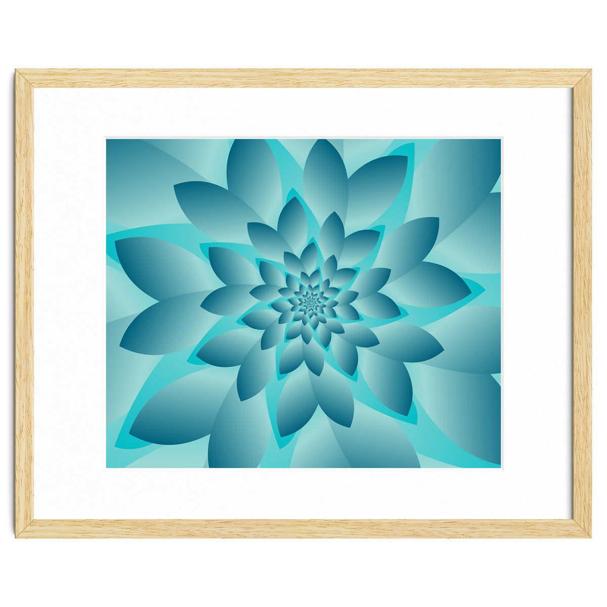 Abstract Modern Optical Illusion Floral Design Art