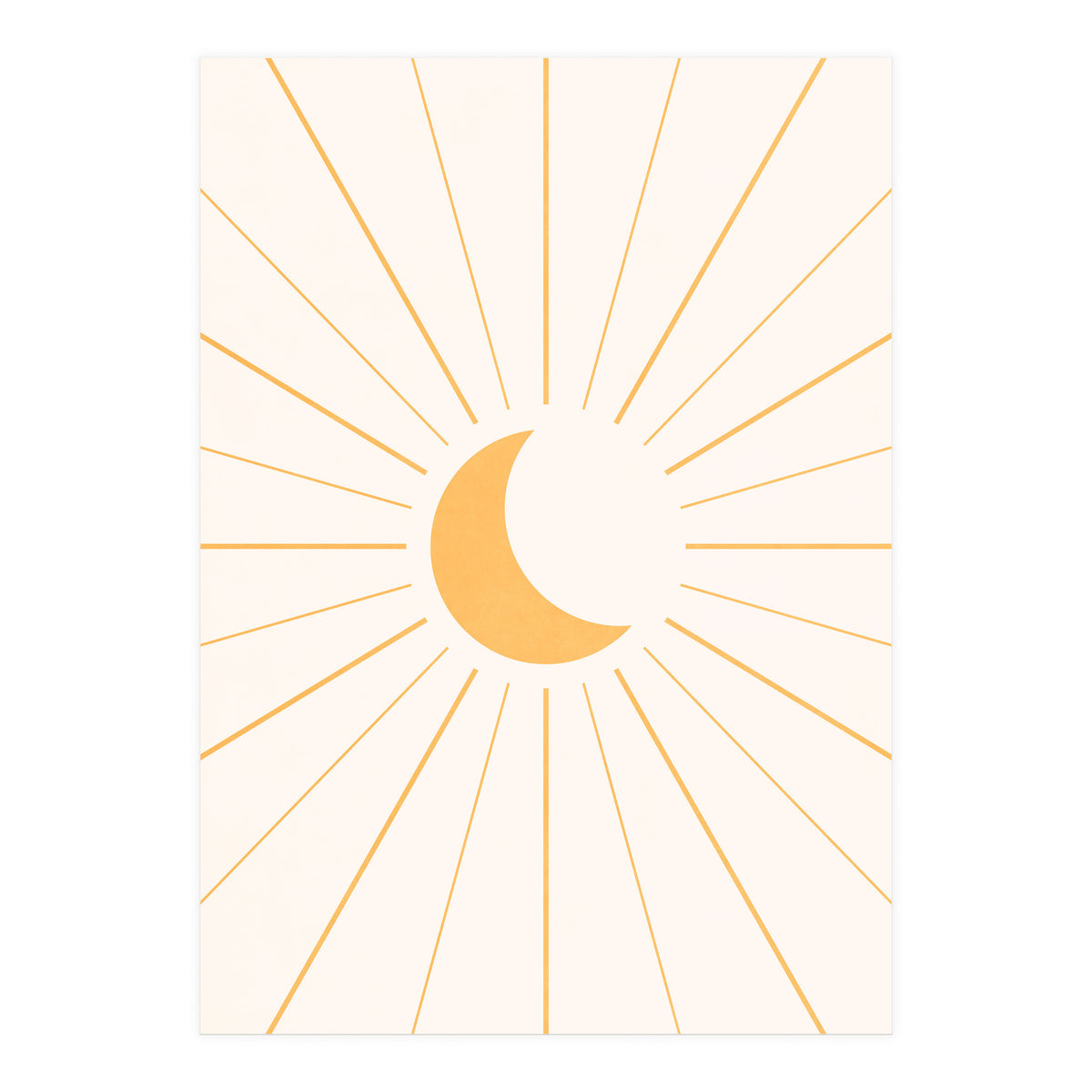 MOON IN LINES - GOLD (Print Only)