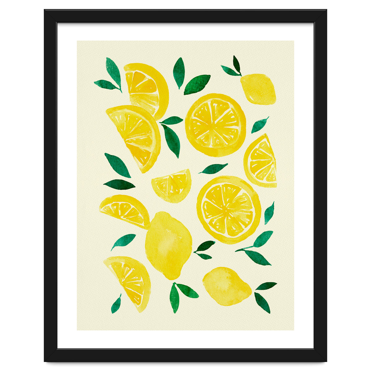 Watercolor lemons