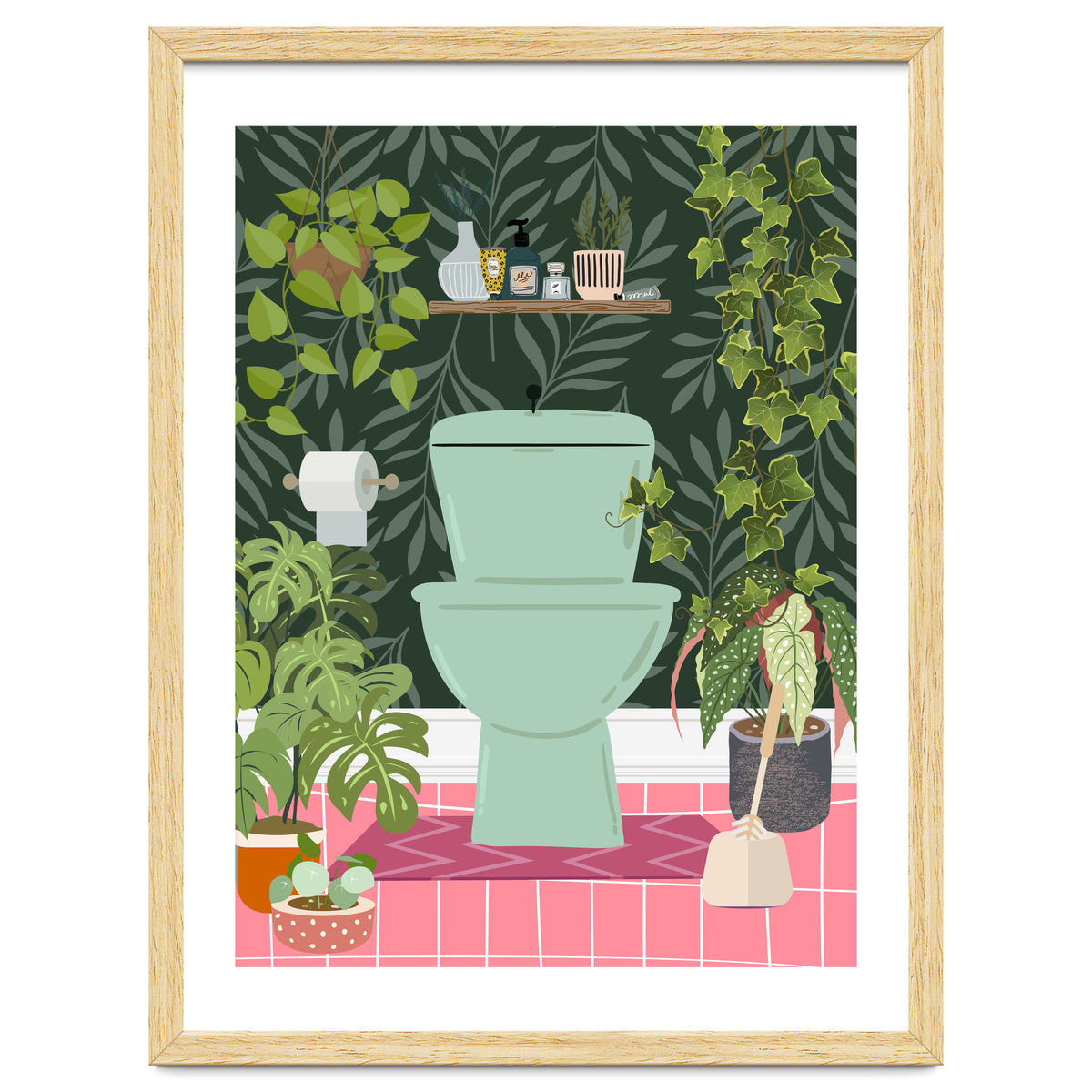 Botanical Loo in Tropical Bathroom