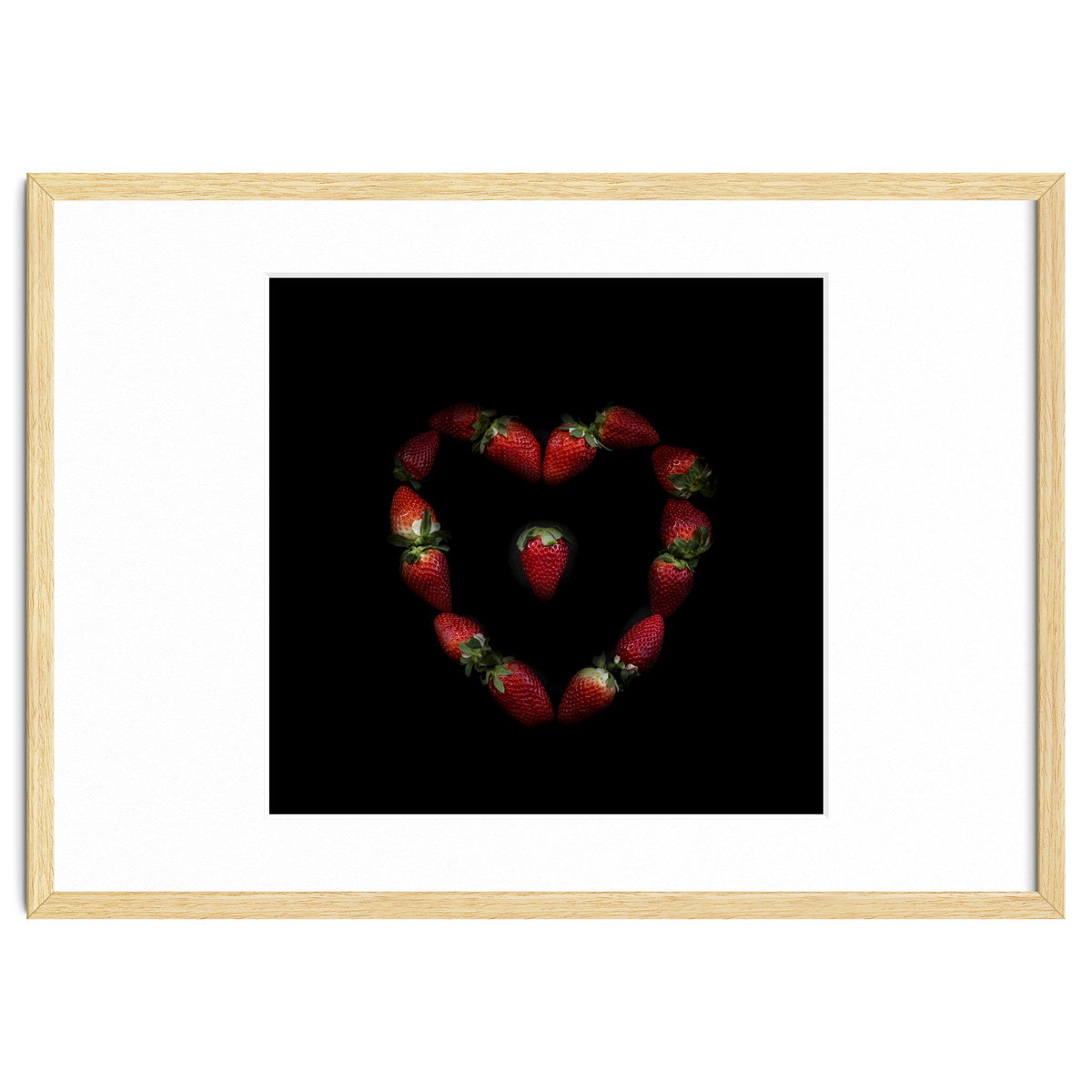 Heart of strawberries