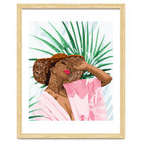 Sunshine in My Soul | Black Woman Tropical Travel | Modern Boho Palm Summer Vacation Fashion
