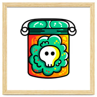 Kawaii Cute Skull In A Jar