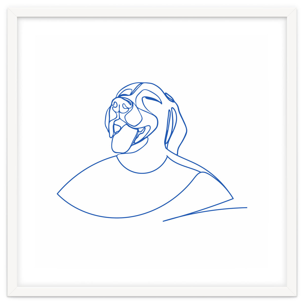 One Line Art Female Dog