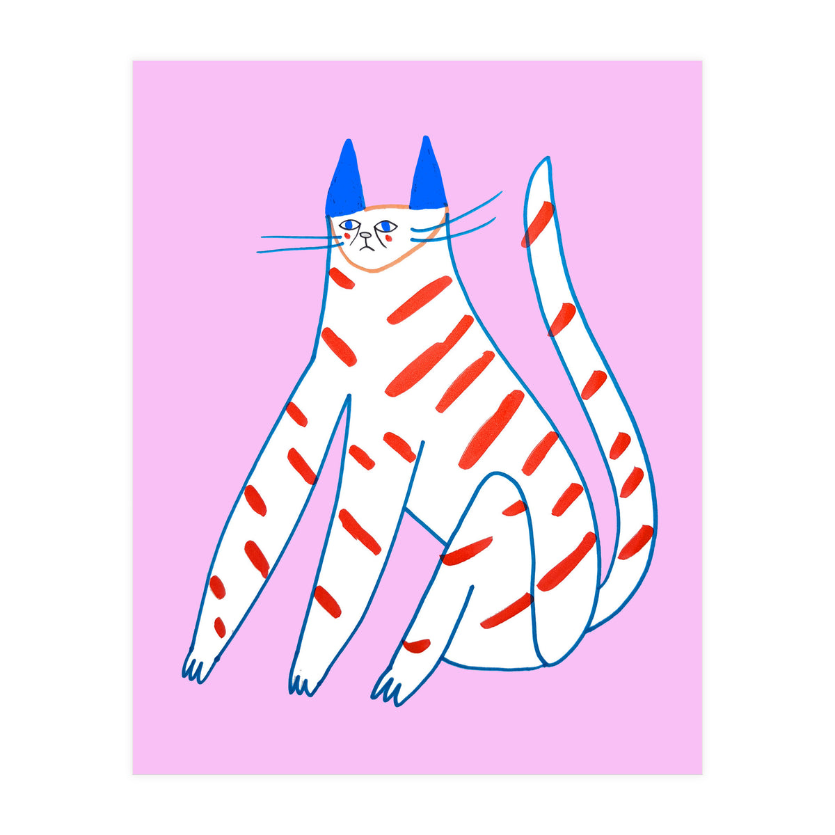 Stripey Cat (Print Only)