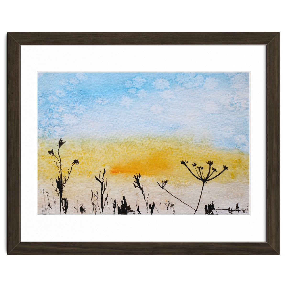 Winter sunrise || watercolor