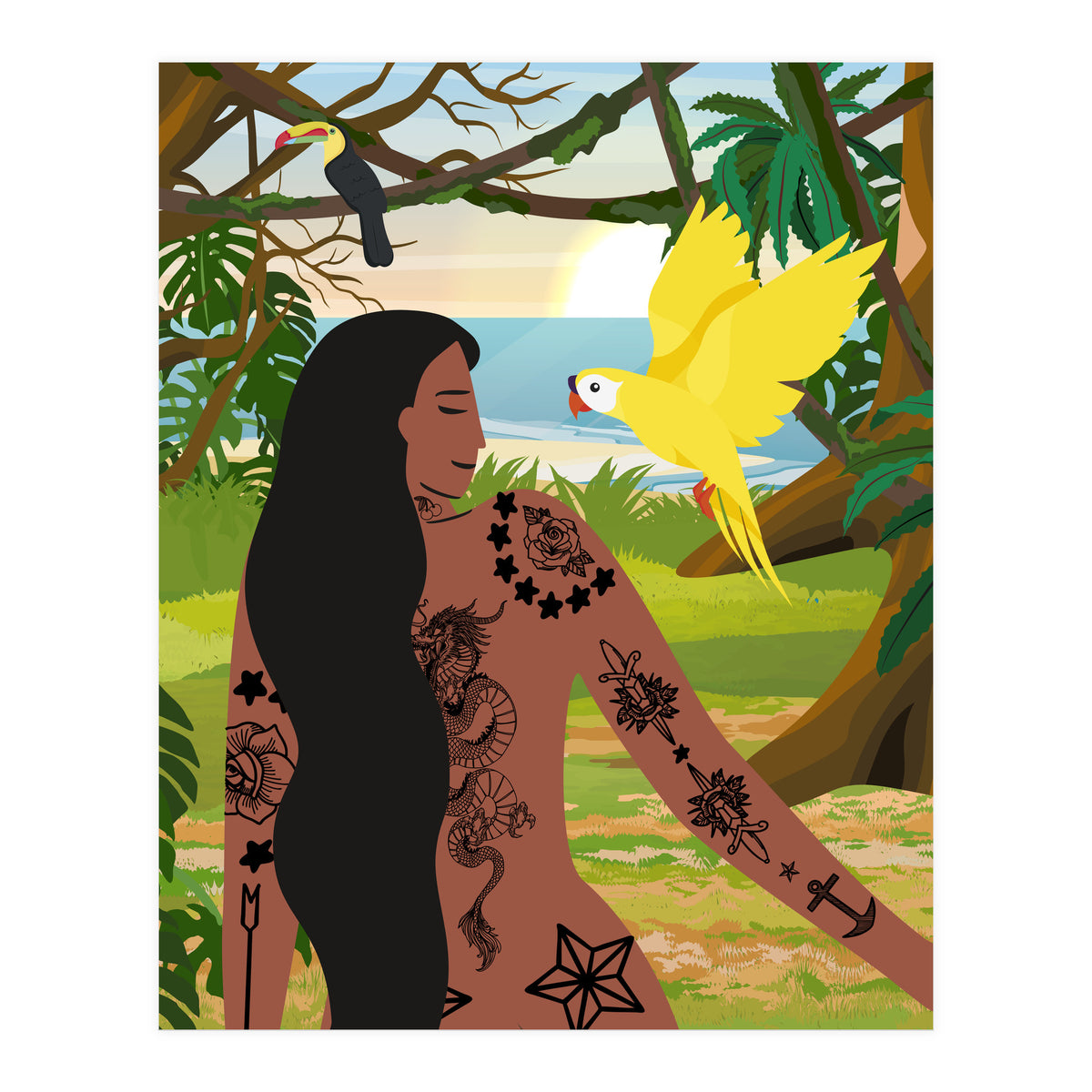 Golden Conure and Me (Print Only)
