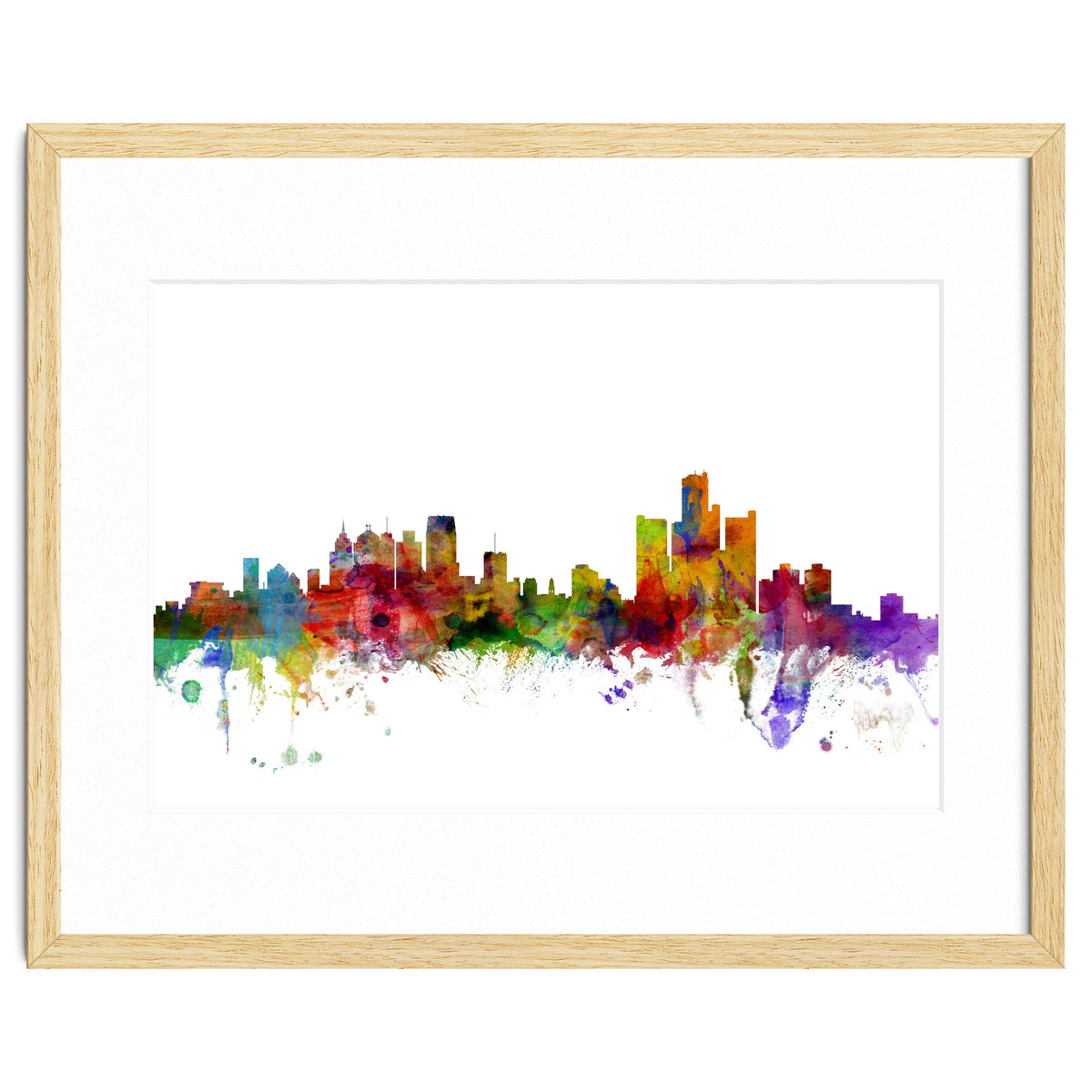 Detroit Michigan Skyline