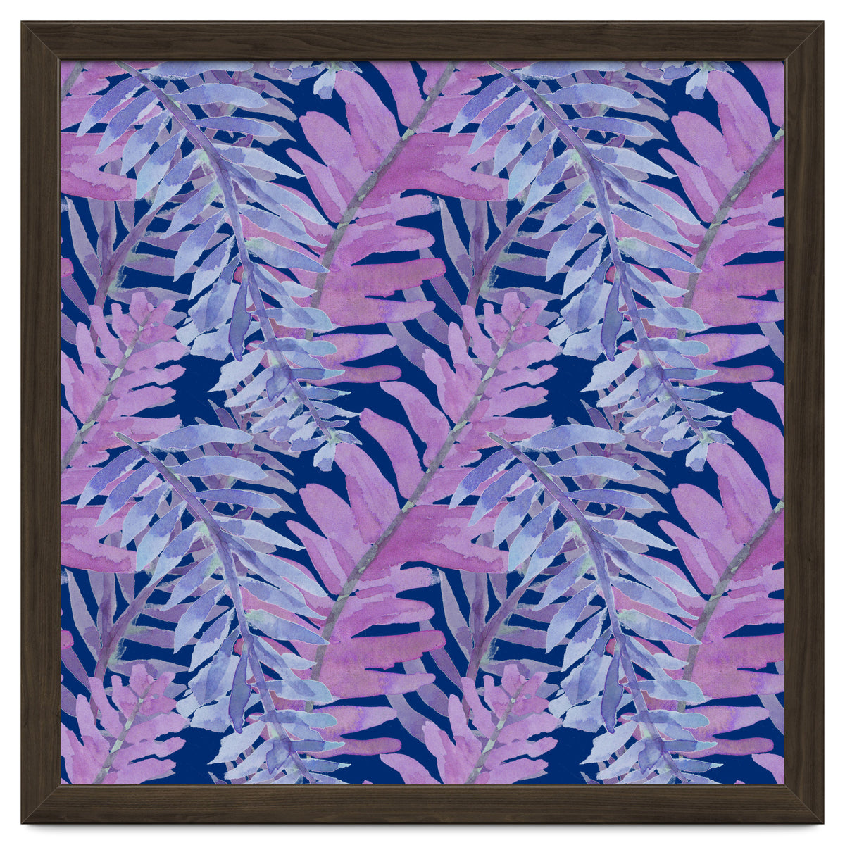 Woodland Ferns in Blue