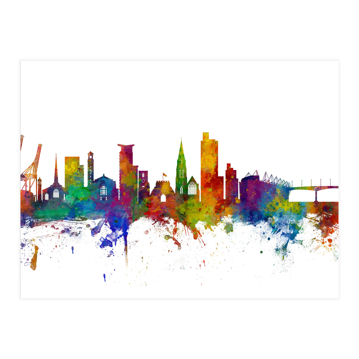 Southampton England Skyline (Print Only)